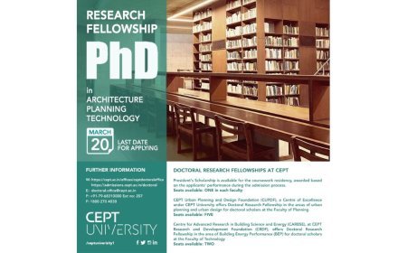 CEPT University Opens PhD Admissions; 10 Scholarships on Offer Across Faculties